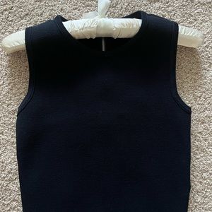 NWT Navy blue zippered crop tank from Banana Republic Size XXS